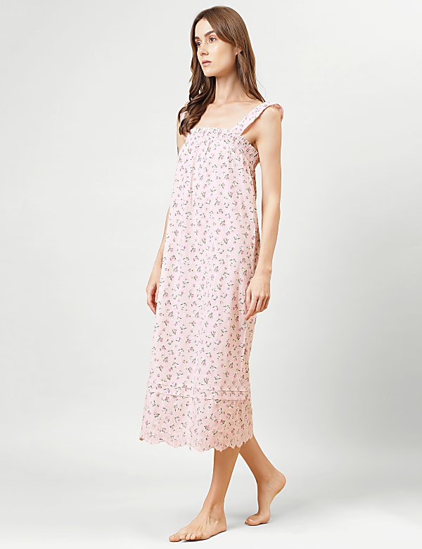 Floral Regular Square Neck Night Dress