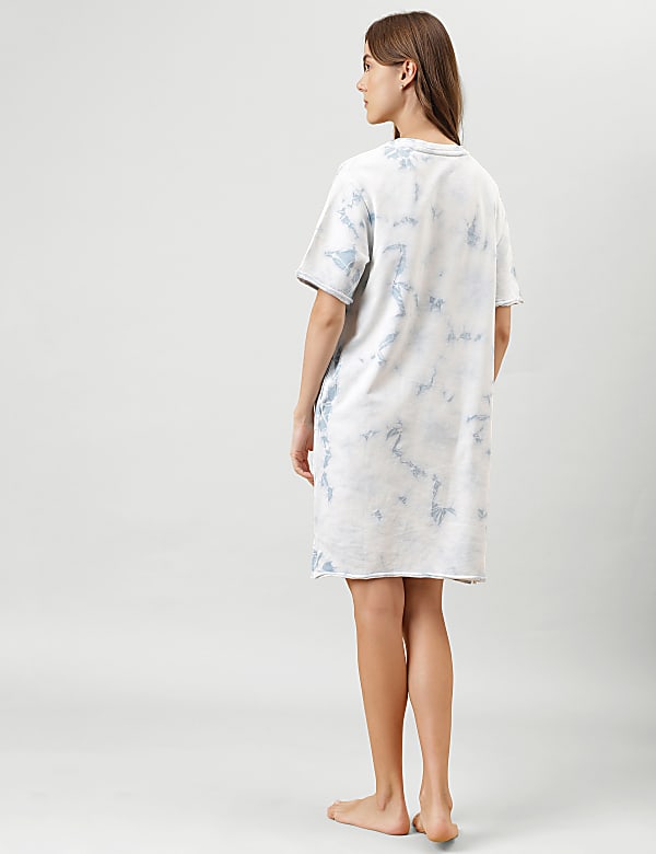 Dyed Regular Length Round Neck Night Dress