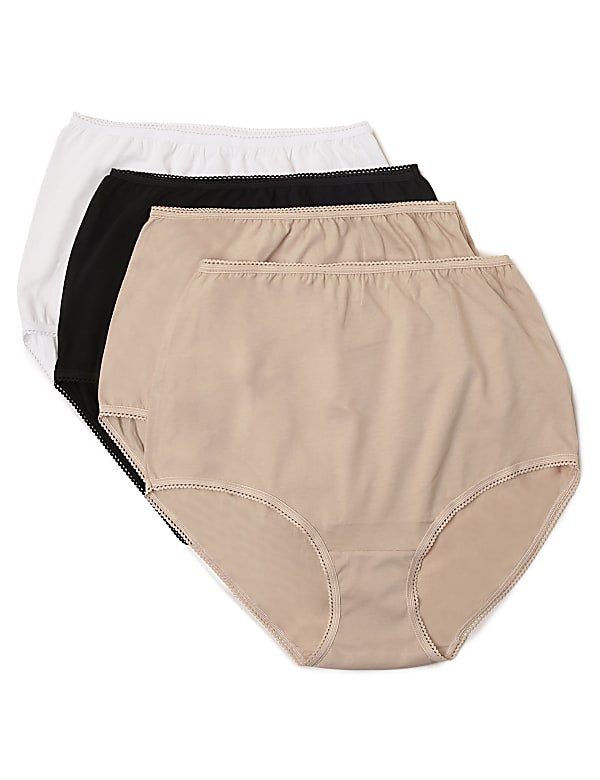 4 Pack Pure Cotton Regular Fit Full Briefs