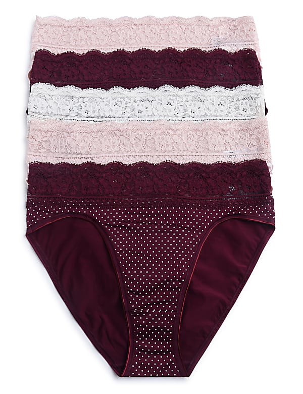 Pack of 5 Cotton Mix Lace Knickers