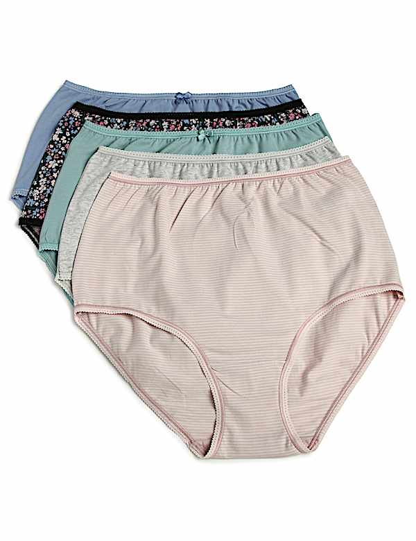 Pack of 5 Monotone Lace Trim Knickers