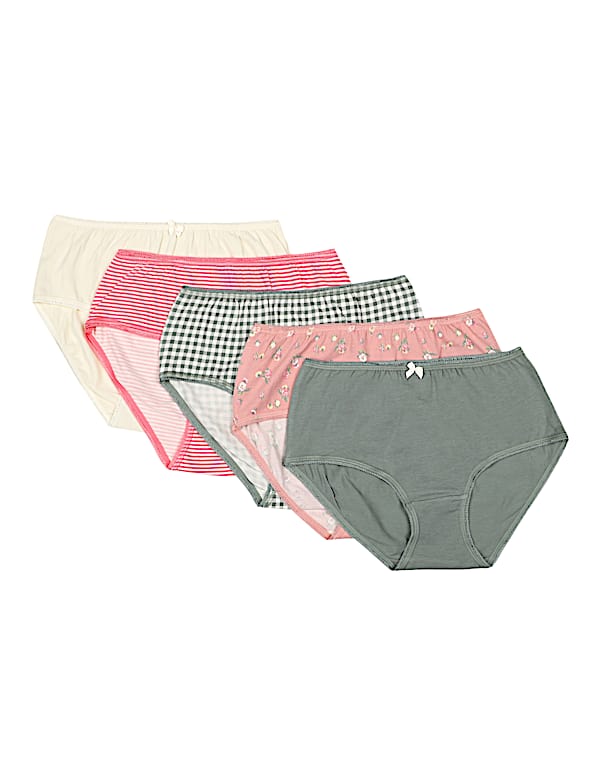 Pack 5 Cotton Mix Knickers