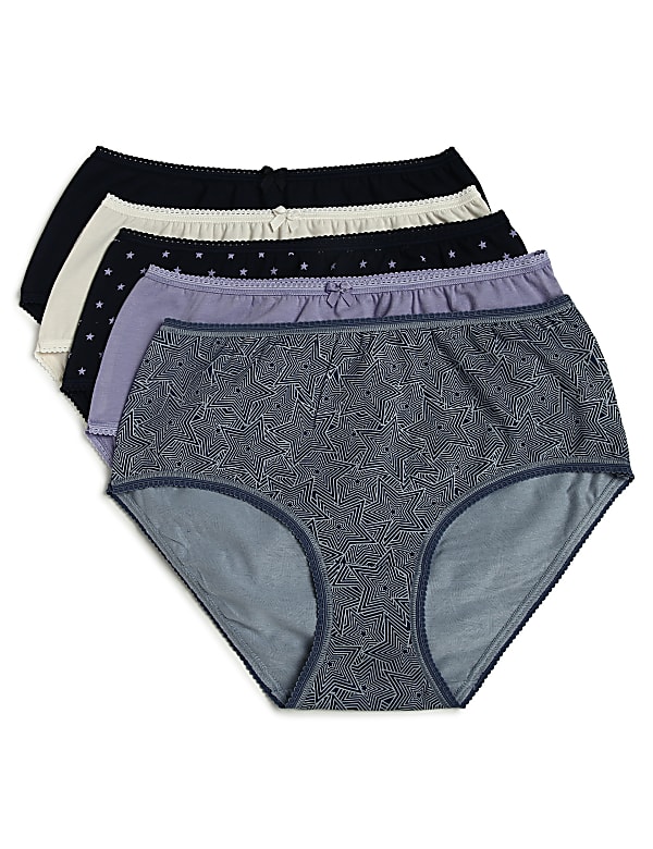 Pack 5 Cotton Mix Knickers