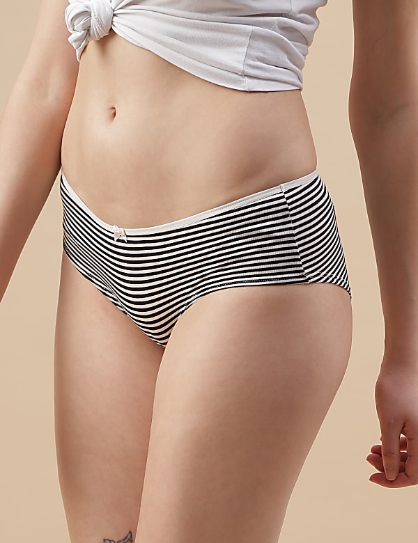 Low Rise Striped Shorts