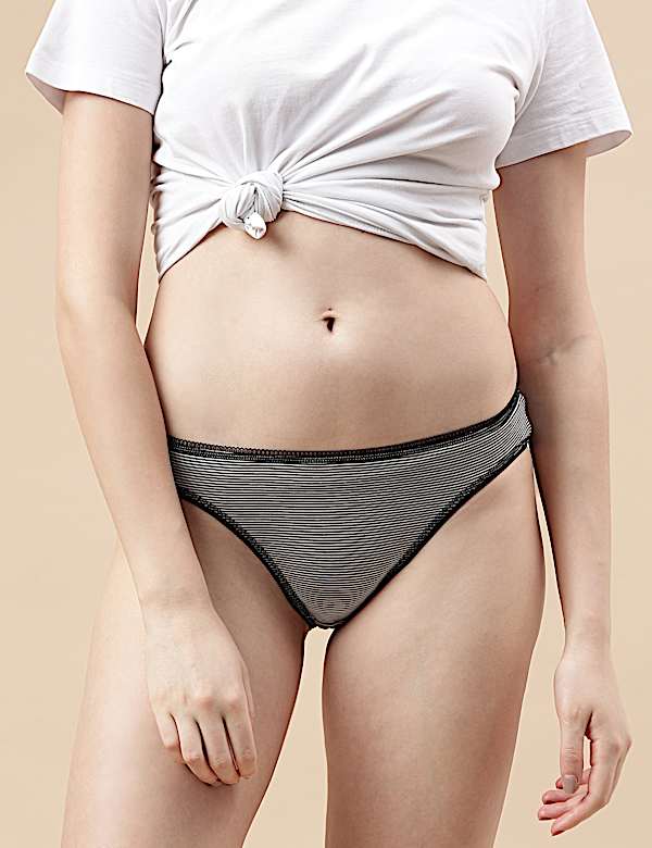 Pack of 3 Cotton Mix High Legs Panty