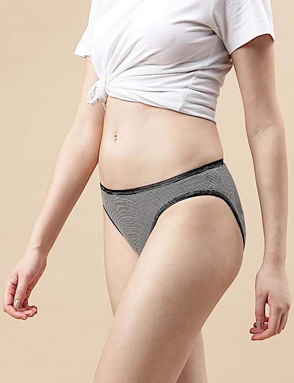 Pack of 3 Cotton Mix High Legs Panty