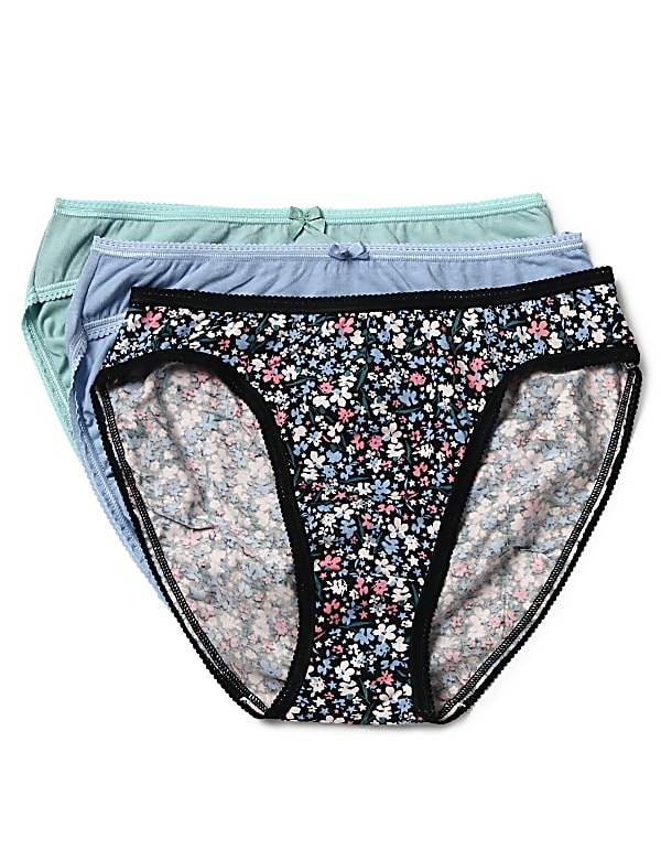 Pack of 3 Cotton Mix High Legs Panty