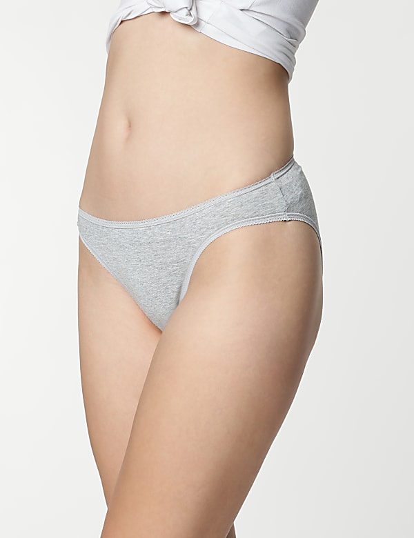 3pk Cotton Rich High-Leg Knickers