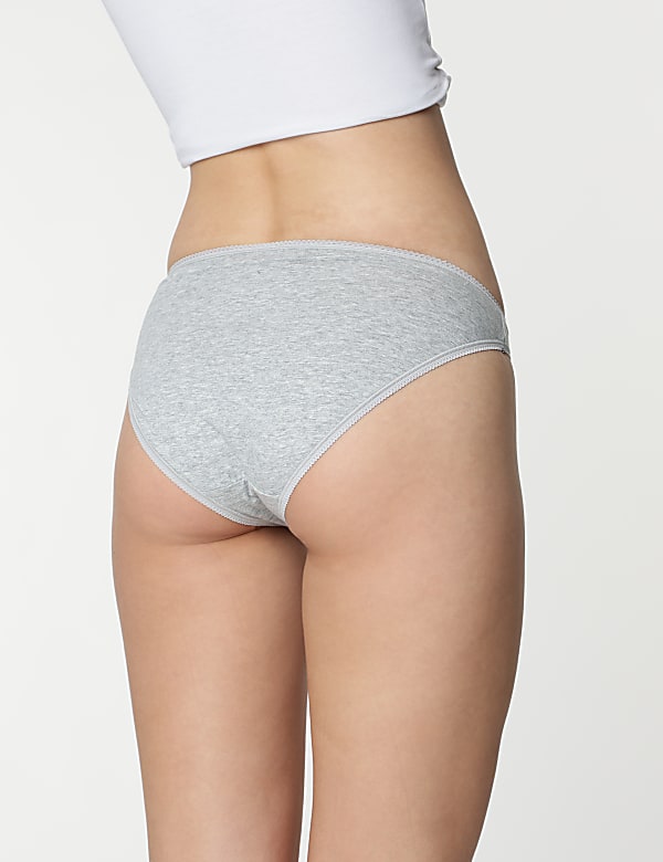 3pk Cotton Rich High-Leg Knickers