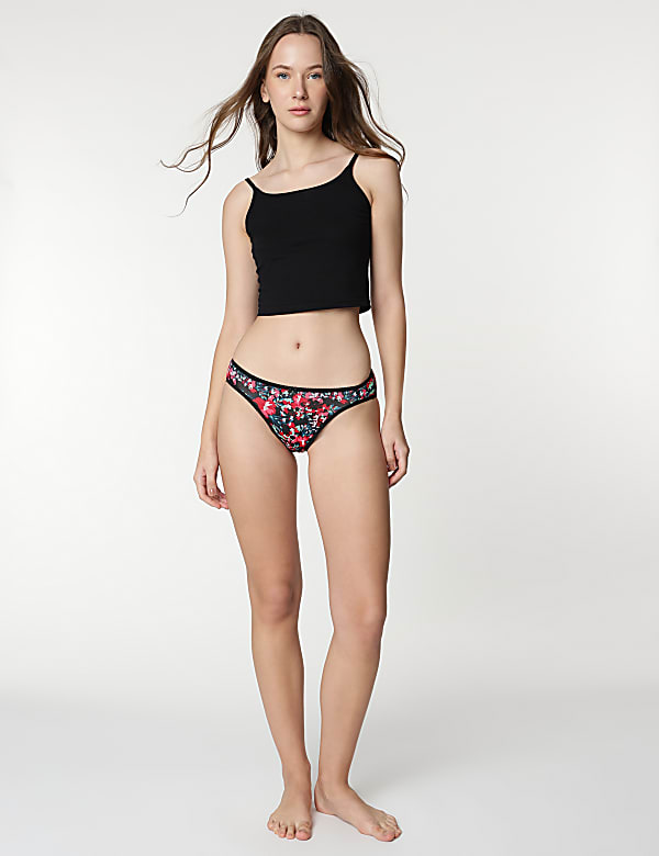 3pk Plain High Legs Knickers