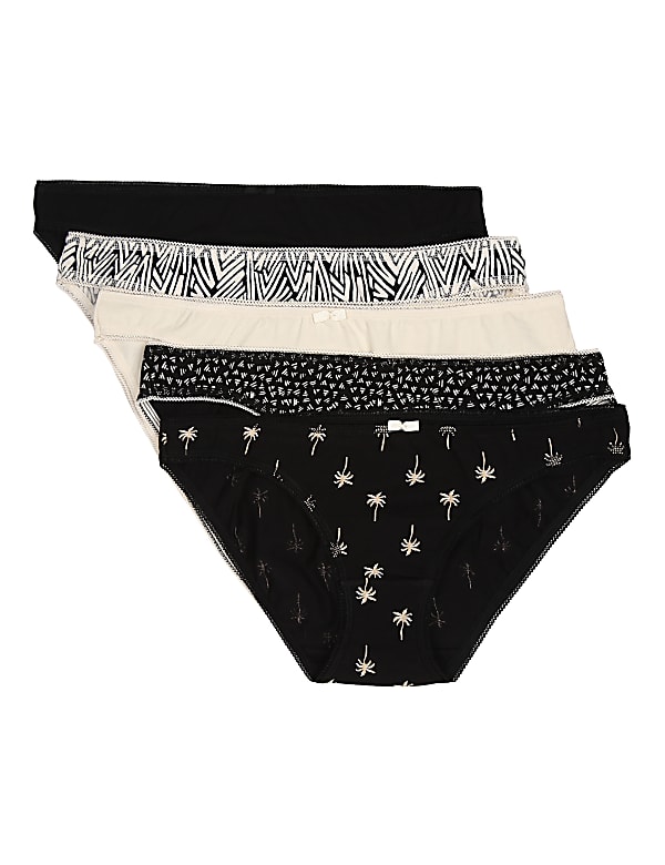 5 Pack Palm Print Bikini