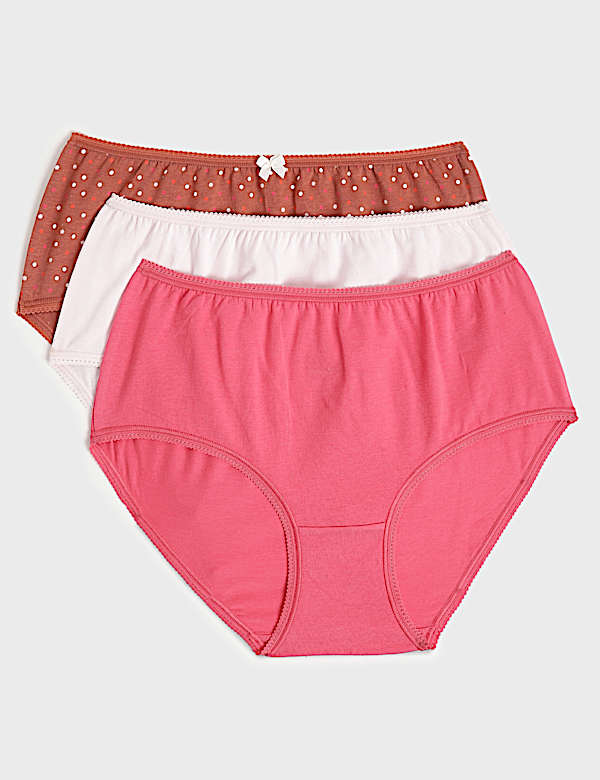 3pk Cotton Rich Midi Knickers