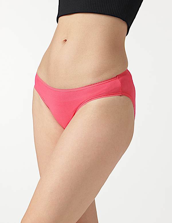 3pk Cotton Rich High Leg Knickers