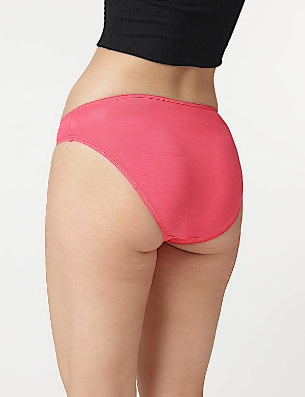 3pk Cotton Rich High Leg Knickers