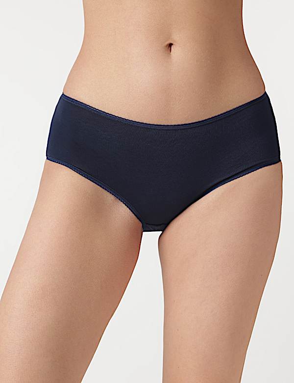 3pk Cotton Rich Midi Knickers