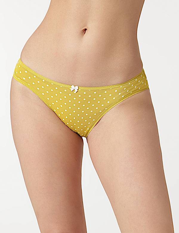 3pk Cotton Rich High Leg Knickers