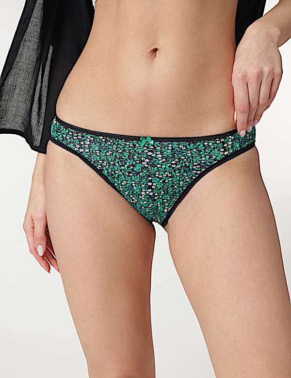 3pk Cotton Rich High Leg Knickers