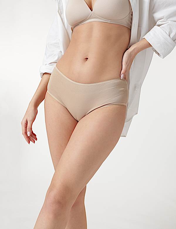 3pk Cotton Rich Midi Knickers