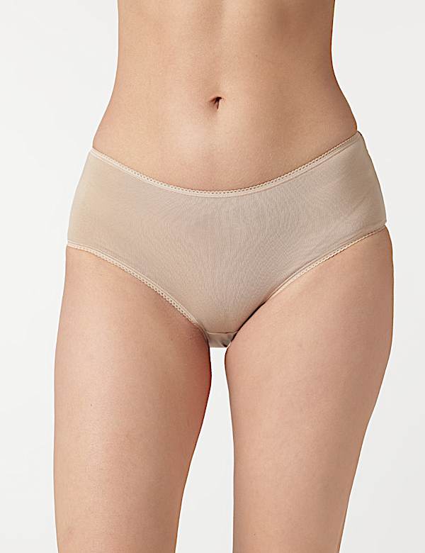 3pk Cotton Rich Midi Knickers