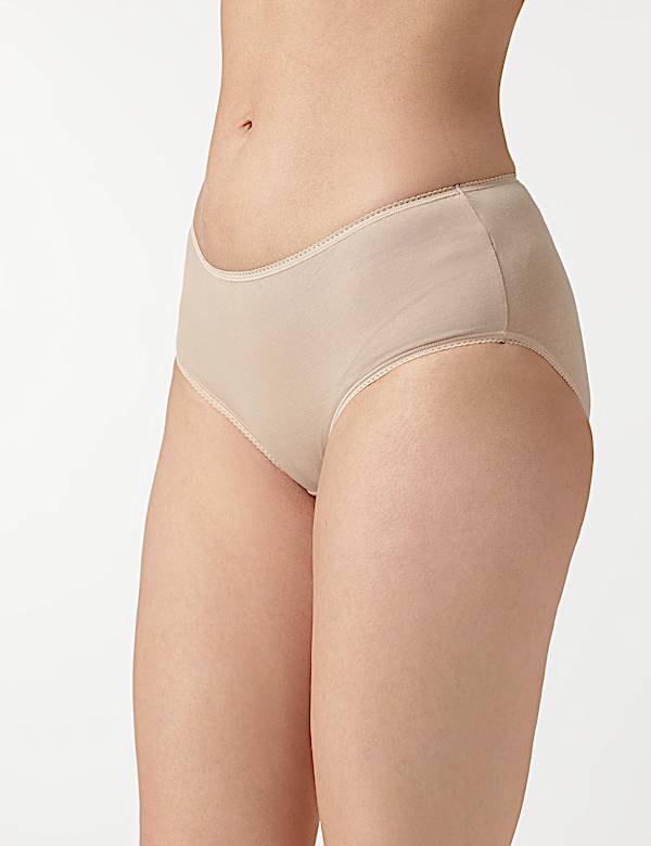 3pk Cotton Rich Midi Knickers