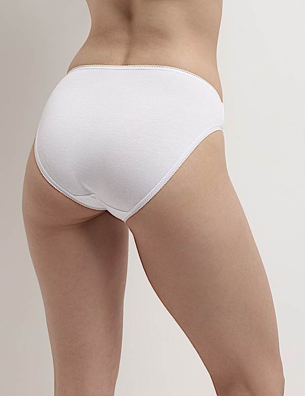 3pk Cotton Rich High-Leg Knickers