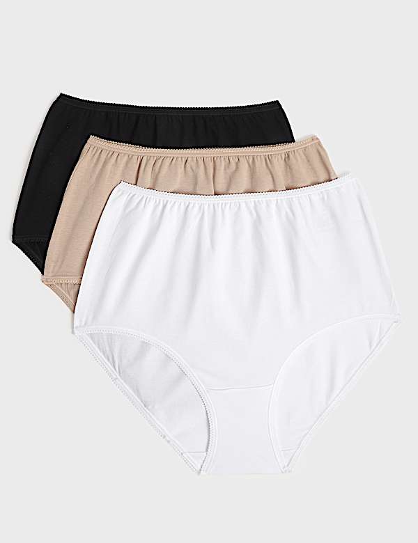 3pk Pure Cotton Full Briefs