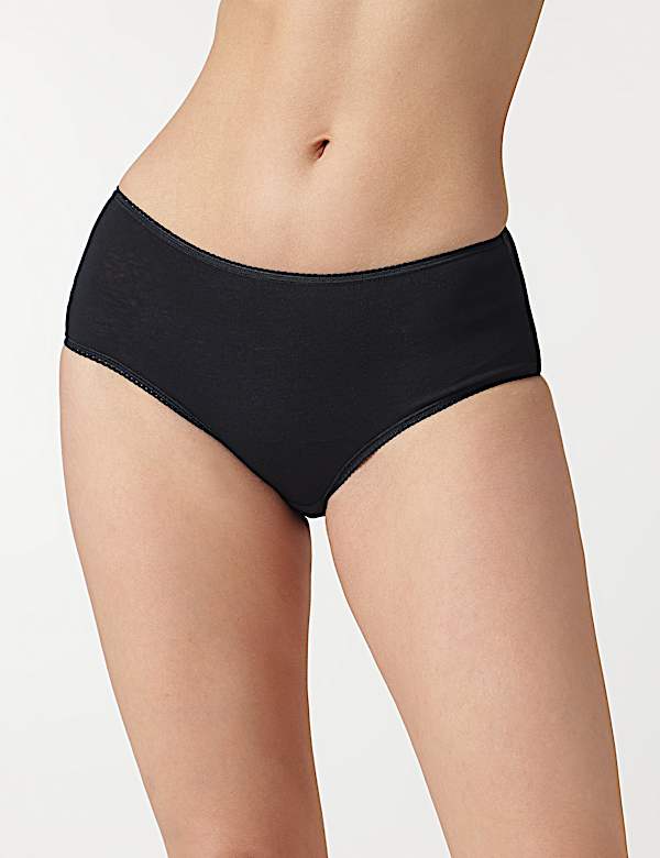 3pk Cotton Rich Midi Knickers