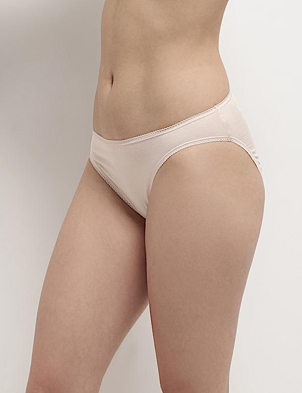 3pk Cotton Rich High-Leg Knickers