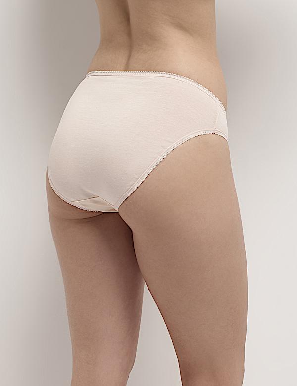 3pk Cotton Rich High-Leg Knickers