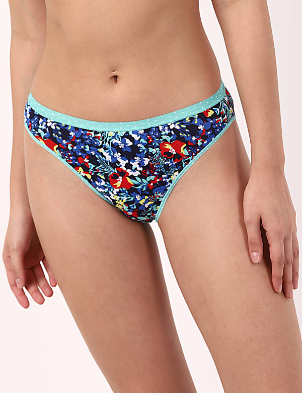 INT 3PK Painterly Floral High Leg