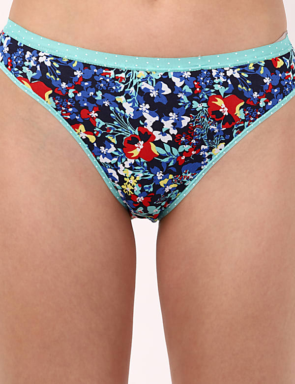 INT 3PK Painterly Floral High Leg