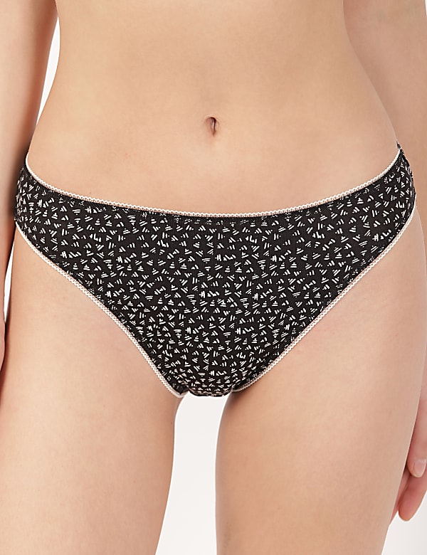 3 Pack Palm Print High Leg Knickers