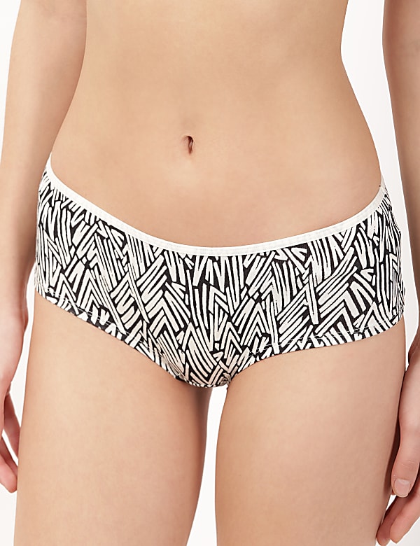 3 Pack Palm Print Low Rise Short