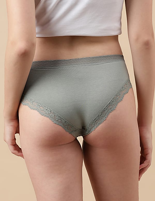 Pack of 5 Cotton Mix Lace Knickers