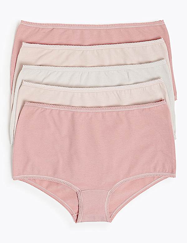 5 Pack Cotton Rich High Waist Knickers