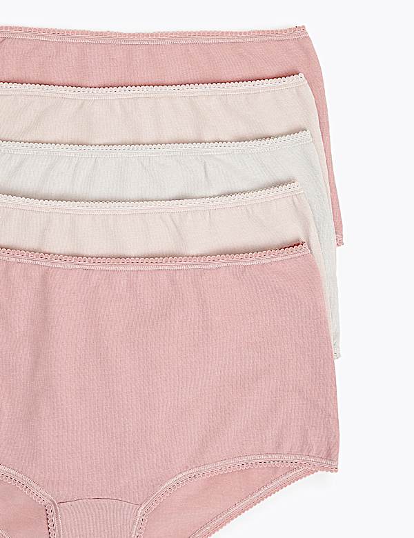 5 Pack Cotton Rich High Waist Knickers