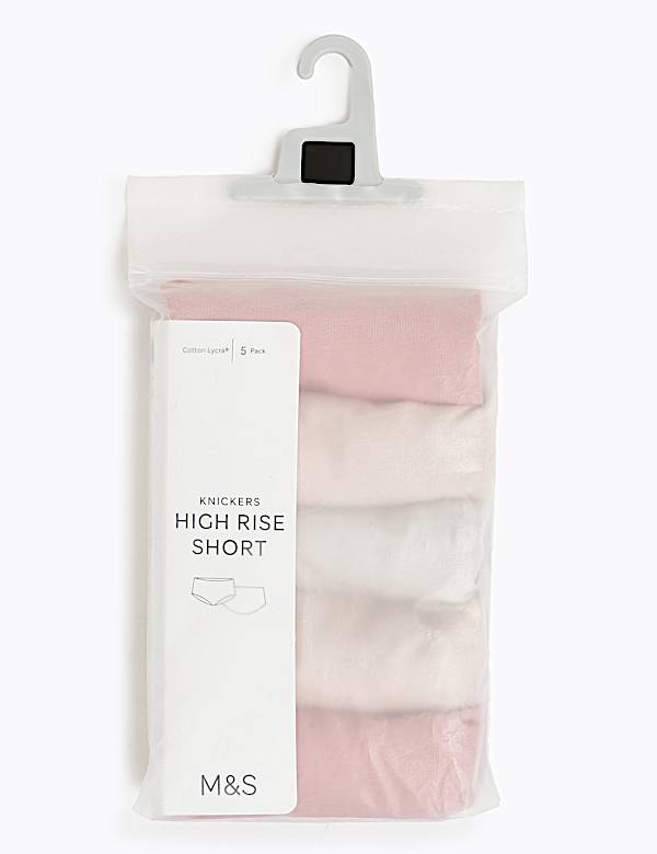 5 Pack Cotton Rich High Waist Knickers