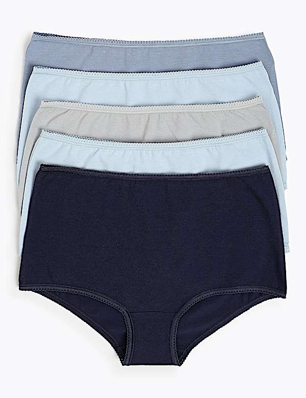 5 Pack Cotton Rich High Waist Knickers