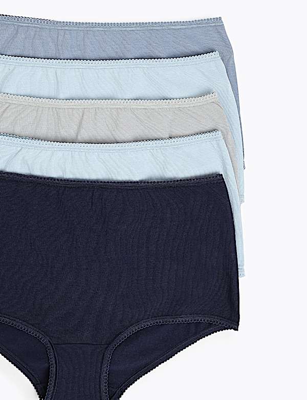 5 Pack Cotton Rich High Waist Knickers