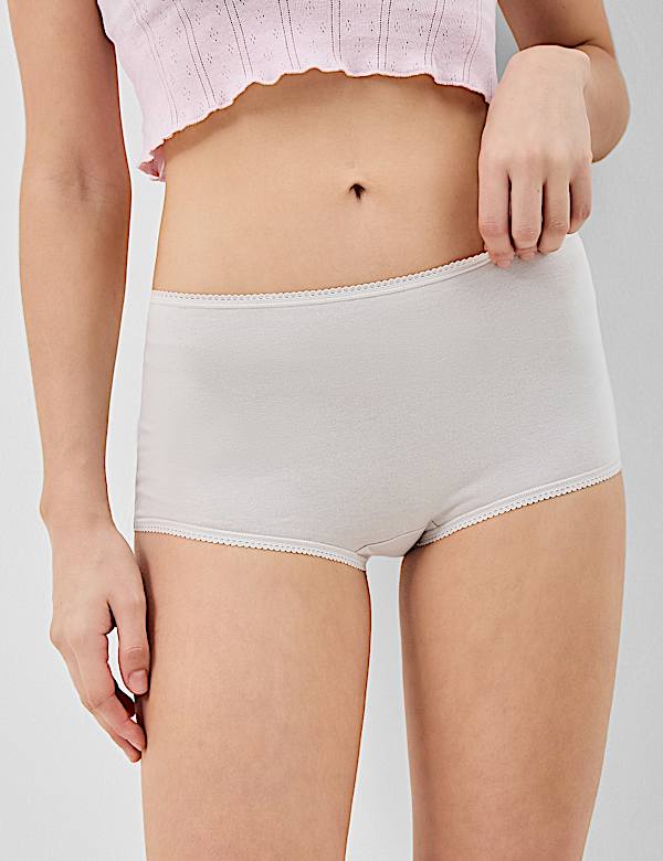 5 Pack Cotton Rich High Waist Knickers