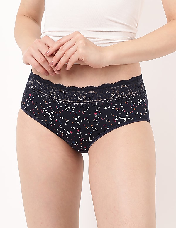 5 Pack Cotton Mix Printed Knickers