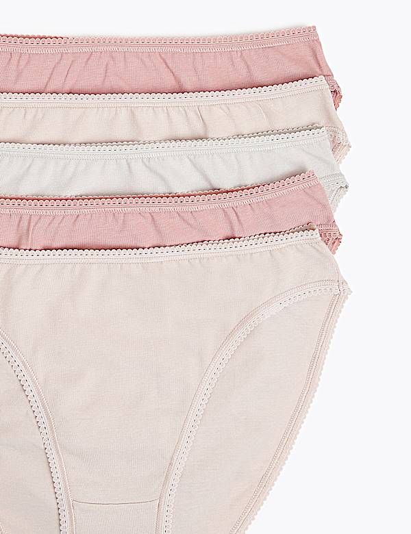 5 Pack Cotton Rich High Leg Knickers