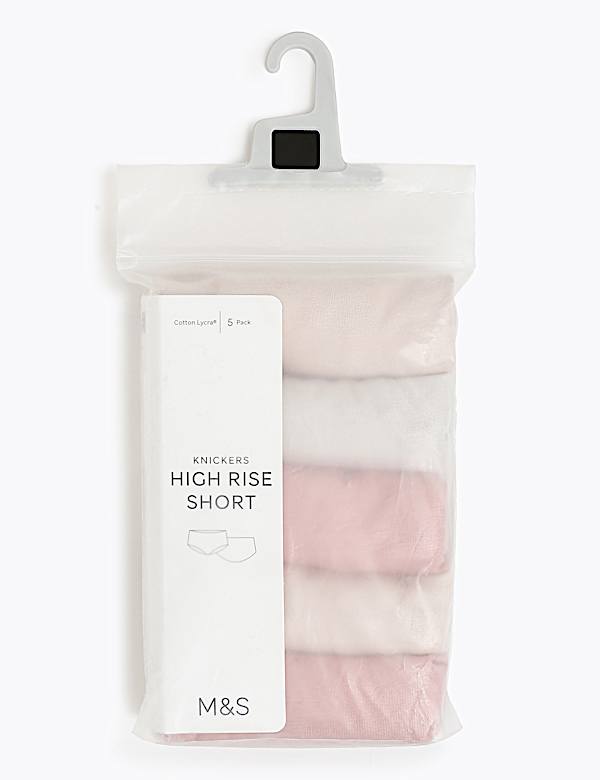 5 Pack Cotton Rich High Leg Knickers