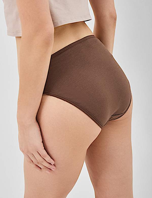 5 Pack Cotton Rich High Leg Knickers