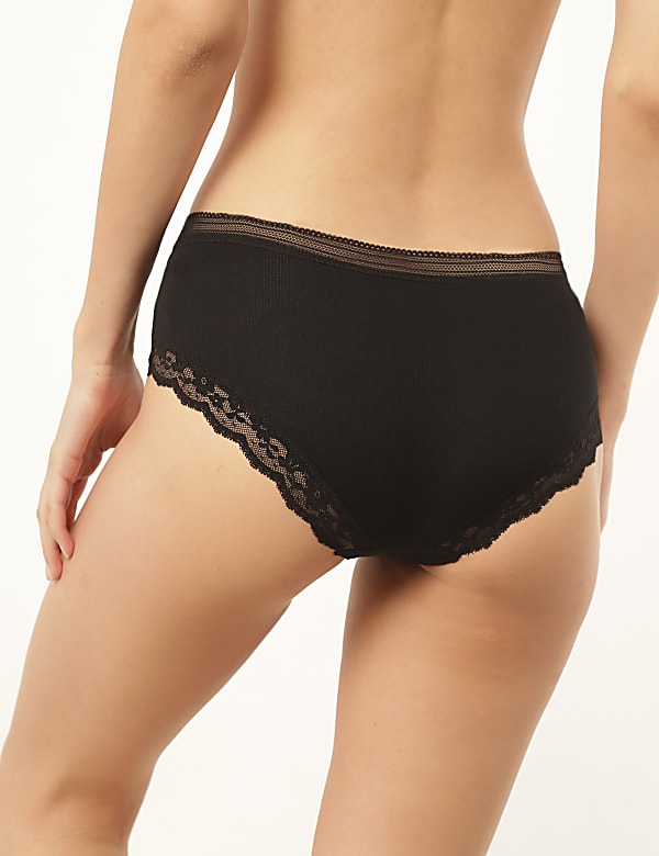 Cotton Mix Lace Low Rise Knickers