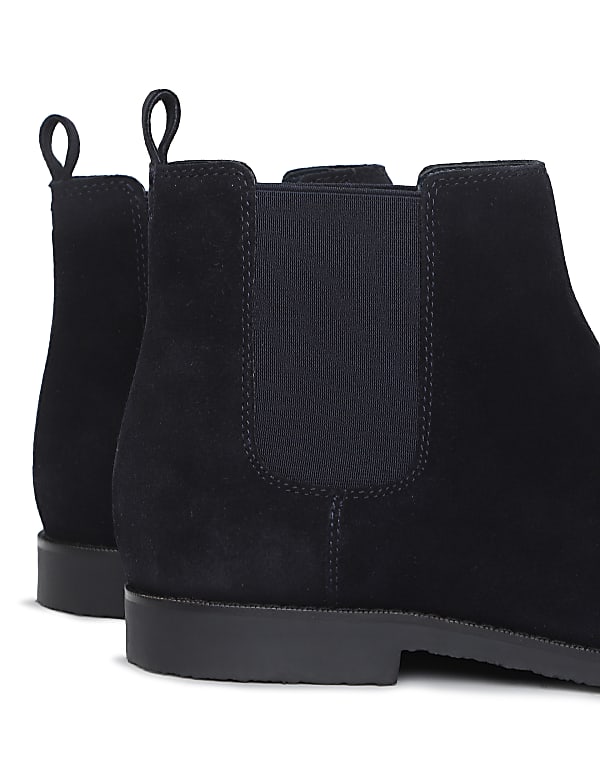 Suede Leather Plain Chelsea Boots