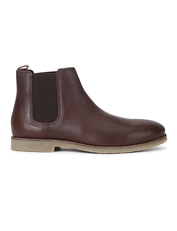 Buy Pure Leather Plain Chelsea Boot at Marks Spencer