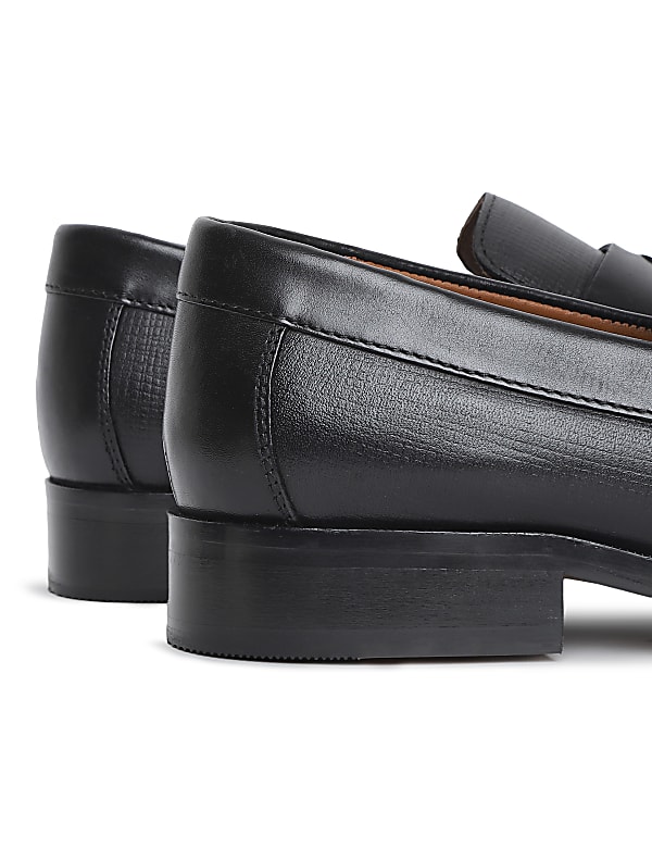 Leather Plain Loafers