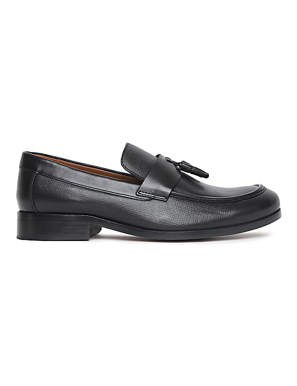 Leather Plain Loafers