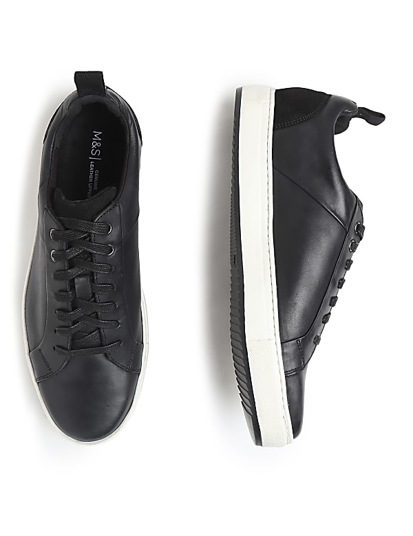 Pure Leather Plain Casual Shoes